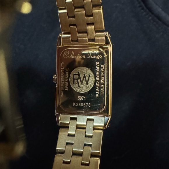 Raymond Weil Rectangular Tango Watch 18k Gold Plated Barely Used - Picture 3 of 7